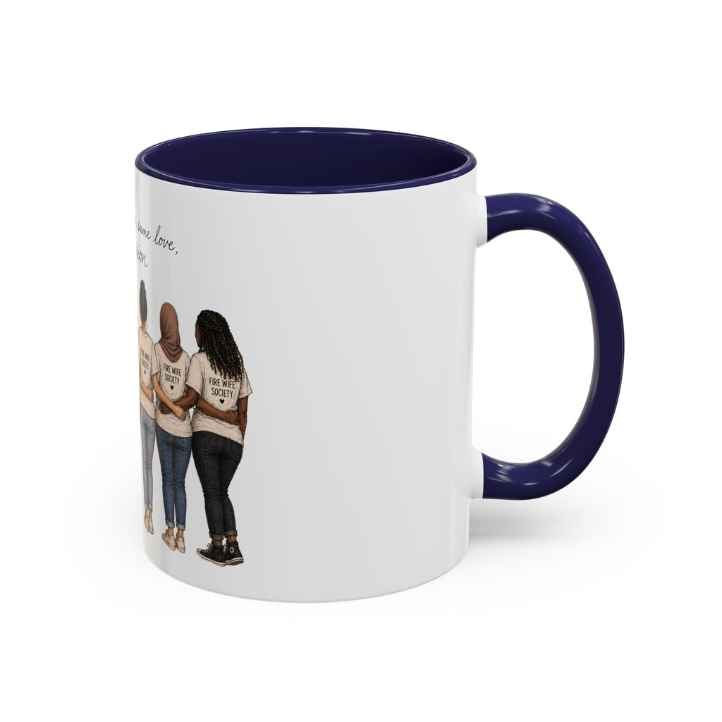 Accent Coffee Mug — "Different Stories, Same Love, One Mission" Women Unity Design (11/15oz)